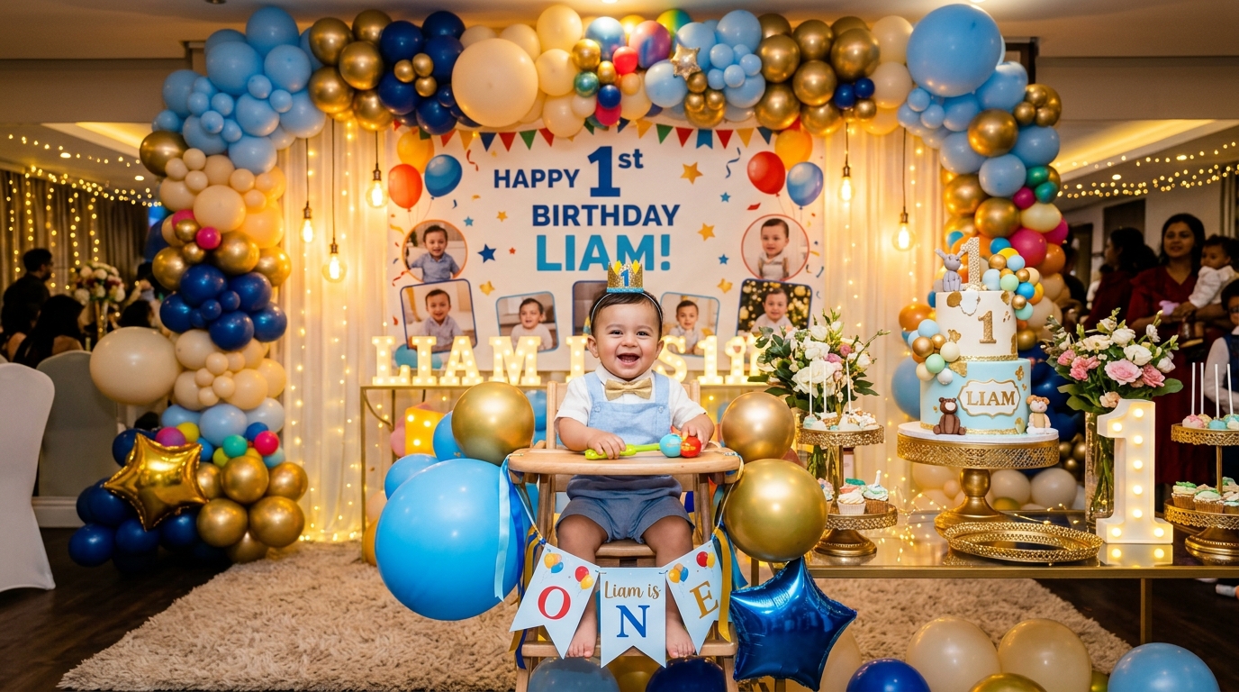 Baby Birthday Event Celebration Studio Baghmara